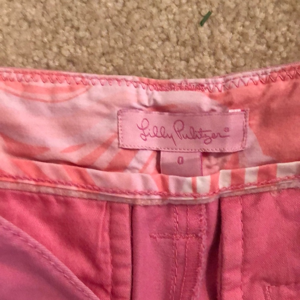 Lilly Pulitzer pink Capri pants size 0
